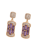 NAEMI Women Earrings in Rose Gold Violet