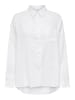 ONLY Oversized Basic Hemd Bluse Leinen Business Shirt ONLTOKYO in Weiß