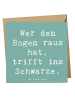 Mr. & Mrs. Panda Deluxe Karte Spruch Bogensport Meister mit Spruch in Meeresbrise