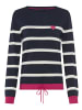 Laura Scott Strickpullover in marine-weiß-rosa gestreift
