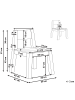 Beliani Gartenstuhl LIVORNO in Braun - (W) 59 x (H) 81 x (L) 61 cm