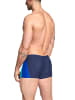 Aquarti Herren Badehose Kurz mit Seitlichem Streifen in dunkelblau