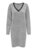 ONLY Strickkleid in Light Grey Melange