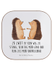 Mr. & Mrs. Panda Bierdeckel Hochzeit Igel mit Spruch in Weiß