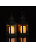 relaxdays 16x LED Laterne in Schwarz - (H)23 cm