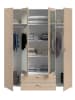 58 aufm Kessel KLEIDERSCHRANK 4-trg. mit Spiegel Parisot Daily 13 Dekor Eiche Jackson