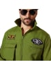 tectake Herrenkostüm Air Force Pilot  Authentisches Design: Olivgrüner Overall im typisc