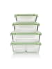 Gourmetmaxx GOURMETmaxx Glas-Frischhaltedosen Klick-it 8-tlg. Limegreen