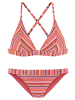 LASCANA Triangel-Bikini in orange gestreift