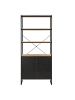 FineBuy Bücherregal in Schwarz / MDF / 80x40x180