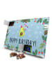 Mr. & Mrs. Panda Adventskalender Avocado Geburtstag mit Spruch in Eisblau