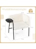 COSTWAY Sessel mit Tablett in Beige