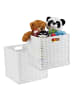 relaxdays 2 x Aufbewahrungskorb in Weiß - (B)32 x (H)31 x (T)30 cm