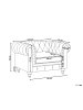 Beliani Sessel CHESTERFIELD in Schwarz/Dunkler Holzfarbton