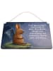 Mr. & Mrs. Panda Wandschild Fledermaus Sitzen Design mit Spruch in Weiß