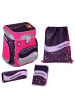 SCOOLI EasyFit Glow DIN - Schulranzen Set 5tlg. (Dotty Dolphin) in Heartbeat