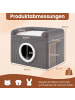 COSTWAY Katzenhaus faltbar 49 x 41 x 39 cm in Grau