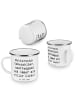 Mr. & Mrs. Panda Emaille Tasse Spruch Mutter Liebe mit Spruch in Weiß
