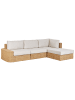 Beliani 2-tlg Sitzgruppe OLIVERI in Naturfarben/Beige linksseitig