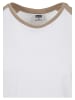 Urban Classics Urban Classics Damen Ladies Contrast Raglan Tee in white/softtaupe