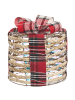 Beliani 3er-Set LED Deko VEJLEN in Beige/Rot