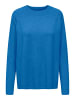 JACQUELINE de YONG Basic Strick Pullover Stretch Sweater mit Schlitzen JDYMARCO in Blau