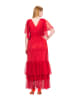 Ulla Popken Midikleid in hellrot
