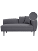 Beliani Chaiselongue CHEVANNES Grau/Schwarz - (W) 138 x (H) 74 x (L) 77 cm rechtsseitig