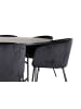 ebuy24 Essgruppe Copenhagen (7-teilig) Schwarz 140 x 140 cm
