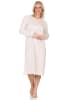 NORMANN Langarm Nachthemd klassische Design Knopfleiste am Hals - 87436 in creme