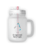 Mr. & Mrs. Panda Trinkglas Mason Jar Einhorn Fitness mit Spruch in Transparent