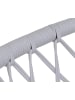 MCW 2er-Set Gartenstuhl Q38 Seilgeflecht, Gestell hellgrau, Polster hellgrau
