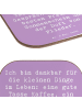 Mr. & Mrs. Panda Untersetzer für Gläser Spruch Dankbarkeit für k... in Lavendeltraum
