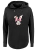 F4NT4STIC Oversized Hoodie Niedlicher Hase mit Schleife in schwarz