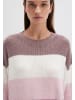 Mavi Jeans Pullover Loose Fit Langarm Rundhals Weich in Pink