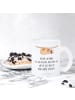 Mr. & Mrs. Panda Teetasse Faultier Kind mit Spruch in Transparent