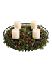 relaxdays Adventskranz in Schwarz - (H)10 x Ø 33 cm