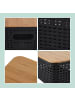 relaxdays 3 x Aufbewahrungsbox in Schwarz/ Natur – (B)25,5 x (H)10,5 x (T)18 cm