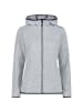 cmp Fleecejacke WOMAN JACKET FIX HOOD in Grau