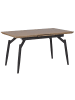 Beliani Esszimmertisch BARBOSA in Braun/Schwarz - (W) 80 x (H) 78 x (L) 140 cm