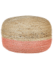 Beliani Pouf DUKI in /Rosa/Beige - (W) 50 x (H) 35 x (L) 50 cm