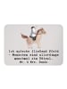 Mr. & Mrs. Panda haftmagnet Reiten und Rätsel mit Spruch in Grau Pastell