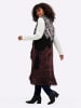 sheego by Joe Browns Fransenweste in schwarz-rotbraun-gemustert