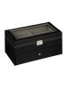 relaxdays Brillenbox in Schwarz - (B)33,5 x (H)15,5 x (T)19,5 cm