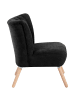 58 aufm Kessel SESSEL Kadisha Bezug Velourstoff Buche natur / schwarz