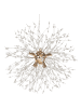 Beliani Pendelleuchten TOROLA in Gold/Transparent - (W) 56 x (H) 192 x (L) 56 cm