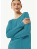 comma CI Strickpullover langarm in Blau-türkis