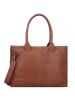 Plevier Structure Antilla Schultertasche RFID Schutz Leder 40 cm Laptopfach cognac