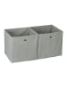 relaxdays 6x Aufbewahrungsbox in Grau - (B)30 x (H)30 x (T)30 cm