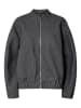 Pieces Bomberjacke in Dark Grey Melange